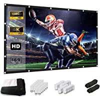 Los mejores  - Keenstone Pantalla para Proyector 120 Pulgadas 16:9 HD Antiarrugas Plegable Portátil Lavable- Pantalla de Proyección…